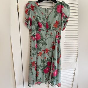 Calvin Klein flower print dress size 4
